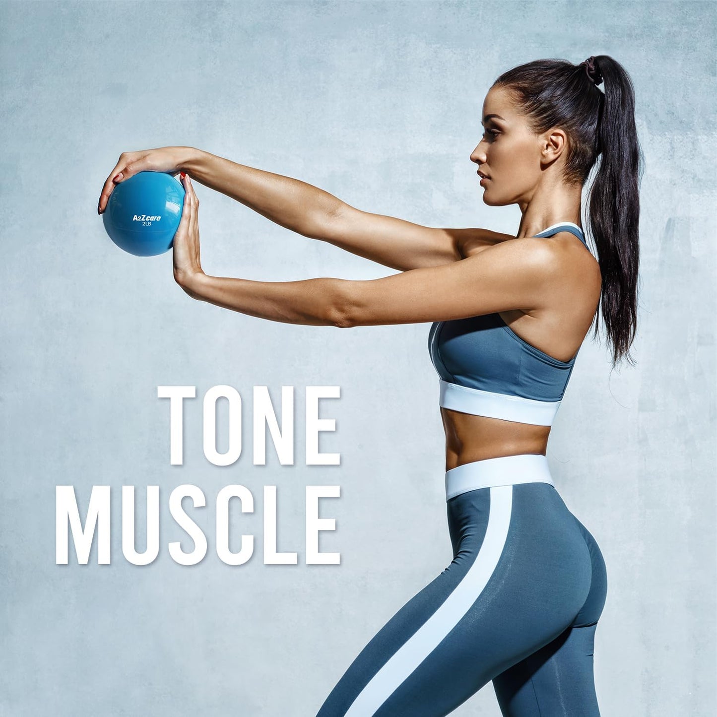 A2ZCARE Weighted Toning Ball - Soft Medicine Ball for Pilates, Yoga, Physical Therapy, and Fitness