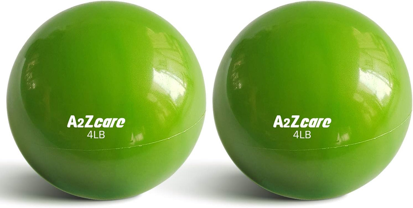 A2ZCARE Weighted Toning Ball - Soft Medicine Ball for Pilates, Yoga, Physical Therapy, and Fitness
