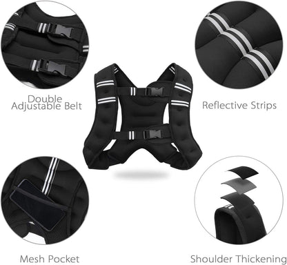VIVITORY Adjustable Weighted Vest for Strength Training and Fitness - Available in 11 lbs and 18 lbs for Men and Women