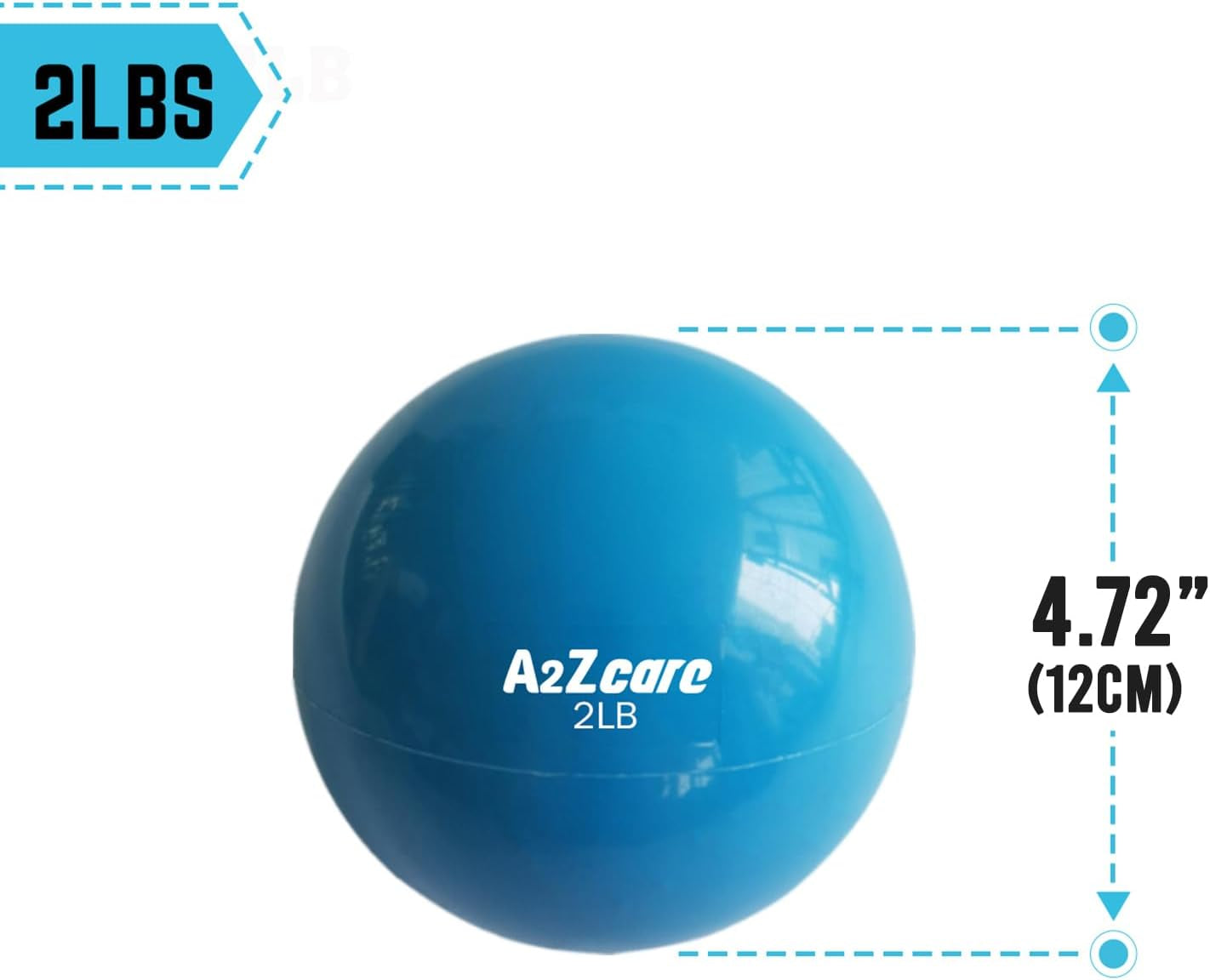 A2ZCARE Weighted Toning Ball - Soft Medicine Ball for Pilates, Yoga, Physical Therapy, and Fitness