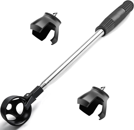 Prowithlin Stainless Steel Telescopic Golf Ball Retriever with Two Grabbers - Lightweight Golf Accessory for Water Recovery